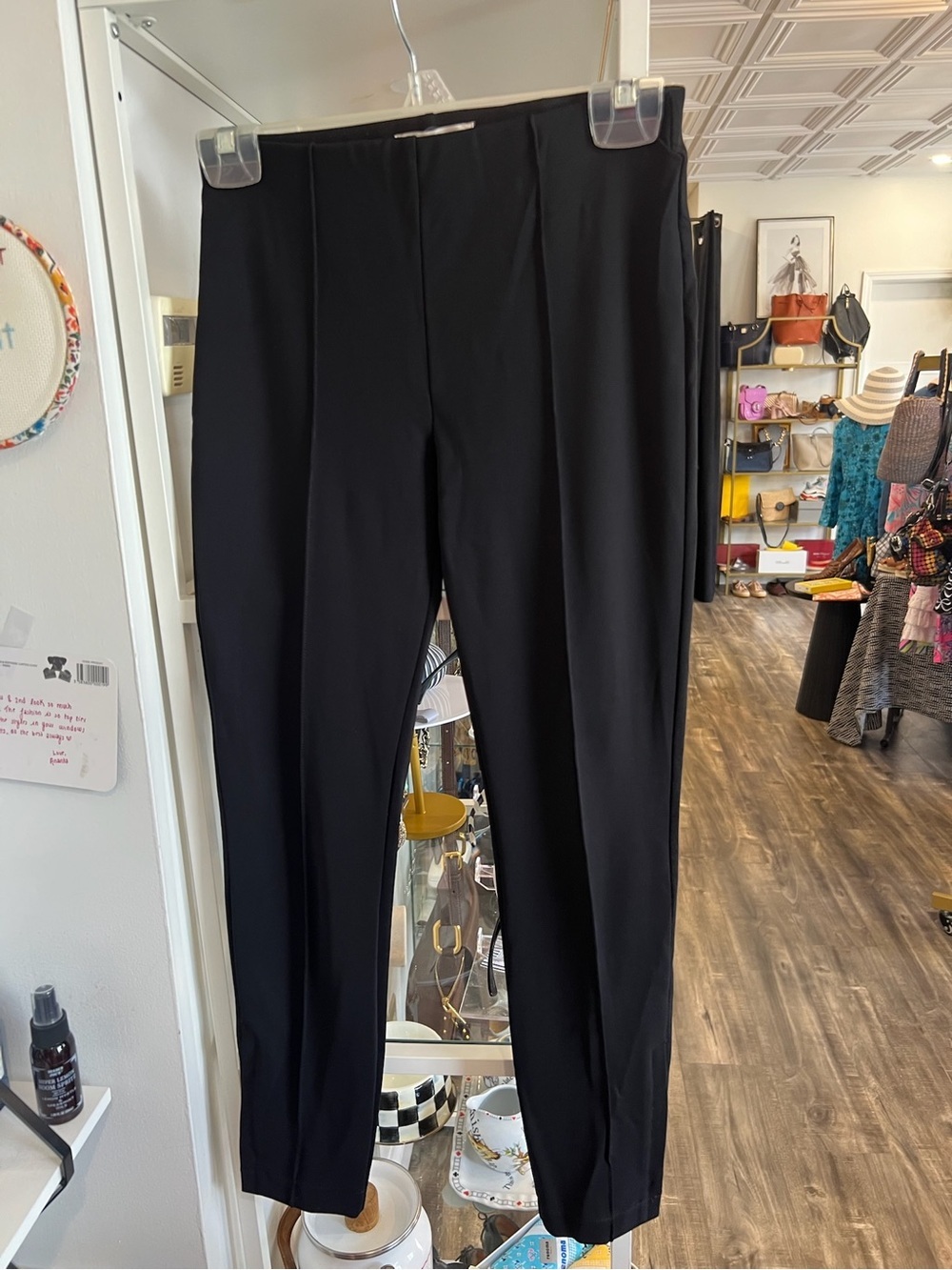 The Row Black Tailored High-Rise Straight-Leg Pants
